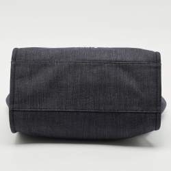 Pre Owned Chanel Navy Blue Denim Large Deauville Shopper Tote