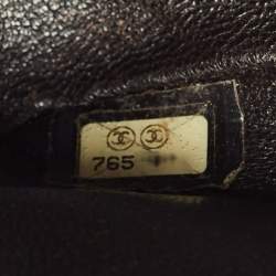 Pre Owned Chanel Dark Brown Quilted Caviar Leather Jumbo Vintage Classic Flap Bag