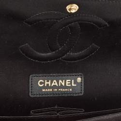 Pre Owned Chanel Red Sequin Satin Medium Paris-Shanghai Classic Double Flap Bag