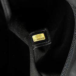 Pre Owned Chanel Black Paris New York Quilted Nylon Tote