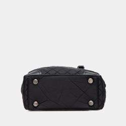 Pre Owned Chanel Black Paris New York Quilted Nylon Tote