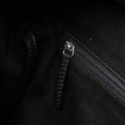 Pre Owned Chanel Black Paris New York Quilted Nylon Tote