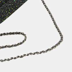 Pre Owned Chanel Black CC Tweed Flap Bag