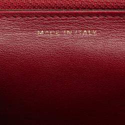 Pre Owned Chanel Red Quilted Caviar Boy Wallet on Chain