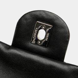 Pre Owned Chanel Black Jumbo Patent Lucky Symbols Flap