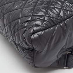 Pre Owned Chanel Black Quilted Nylon Coco Cocoon Backpack