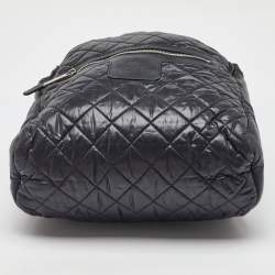 Pre Owned Chanel Black Quilted Nylon Coco Cocoon Backpack