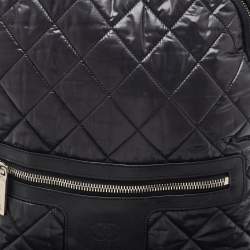 Pre Owned Chanel Black Quilted Nylon Coco Cocoon Backpack