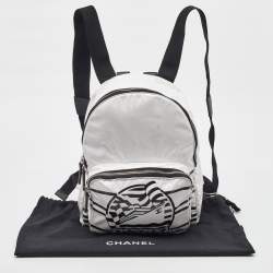 Pre Owned Chanel White Vinyl La Pausa Bay Backpack