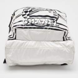 Pre Owned Chanel White Vinyl La Pausa Bay Backpack