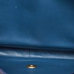 Pre Owned Chanel Navy Blue Quilted Leather Paris-Cosmopolite Straight Lined Flap Bag