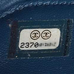 Pre Owned Chanel Navy Blue Quilted Leather Paris-Cosmopolite Straight Lined Flap Bag
