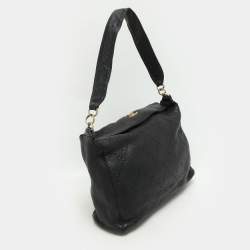 Pre Owned Chanel Black Quilted Wild Stitch Leather CC Shoulder Bag