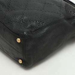 Pre Owned Chanel Black Quilted Wild Stitch Leather CC Shoulder Bag