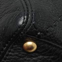 Pre Owned Chanel Black Quilted Wild Stitch Leather CC Shoulder Bag