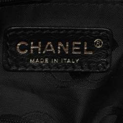 Pre Owned Chanel Black Quilted Wild Stitch Leather CC Shoulder Bag