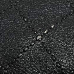Pre Owned Chanel Black Quilted Wild Stitch Leather CC Shoulder Bag