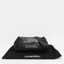 Pre Owned Chanel Black Leather LAX Accordion Shoulder Bag