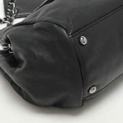 Pre Owned Chanel Black Leather LAX Accordion Shoulder Bag