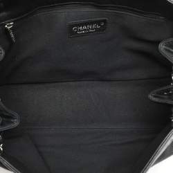 Pre Owned Chanel Black Leather LAX Accordion Shoulder Bag
