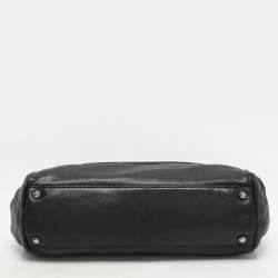 Pre Owned Chanel Black Leather LAX Accordion Shoulder Bag