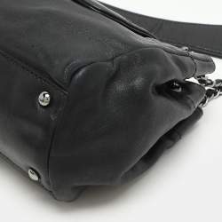 Pre Owned Chanel Black Leather LAX Accordion Shoulder Bag