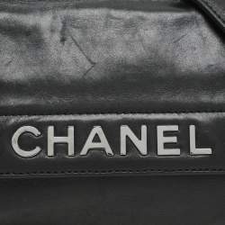 Pre Owned Chanel Black Leather LAX Accordion Shoulder Bag