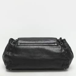 Pre Owned Chanel Black Leather LAX Accordion Shoulder Bag