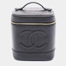 Chanel Black CC Caviar Vanity Case