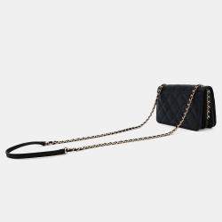 Pre Owned Chanel Black Leather Chain Crossbody Bag