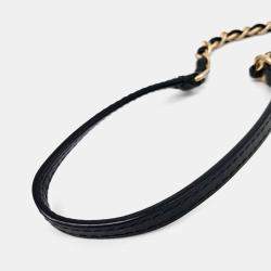 Pre Owned Chanel Black Leather Chain Crossbody Bag