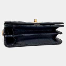 Pre Owned Chanel Black Leather Chain Crossbody Bag