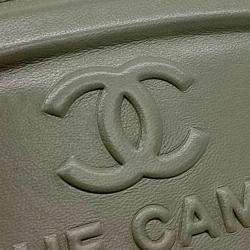 Pre Owned Chanel Green Leather Mini Camera Case
