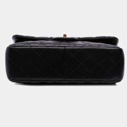 Pre Owned Chanel Black Jumbo Classic Lambskin Double Flap