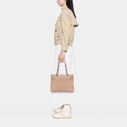 Pre Owned Chanel Brown Caviar Grand Shopping Tote