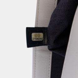 Pre Owned Chanel White Lambskin CC Mania Flap Bag