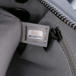 Pre Owned Chanel Grey Calfskin Signature Chain 20s Bowling Bag