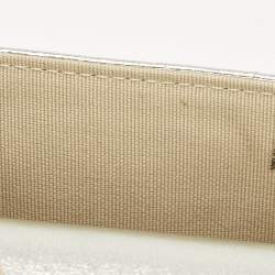 Pre Owned Chanel Metallic Pink Quilted Leather CC Flap Chain Belt Bag 