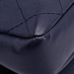 Pre Owned Chanel Blue Paris-Greece Calfskin Archi Chic Flap Bag