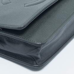 Pre Owned Chanel Grey Caviar Leather Timeless CC Wallet On Chain