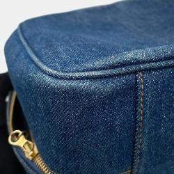 Pre Owned Chanel Vanity Bag 2Waybag Blue Denim