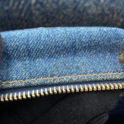 Pre Owned Chanel Vanity Bag 2Waybag Blue Denim