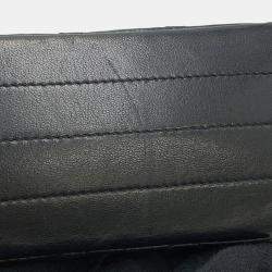 Pre Owned Chanel Half Moon Black Quilted Lambskin Chain Shoulder Bag