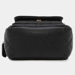 مملوكة مسبقًا حقيبة ظهر شانيل ماتلاسيه تيمليس كلاسيك ميني سوداء جلد كافيار