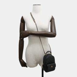 مملوكة مسبقًا حقيبة ظهر شانيل ماتلاسيه تيمليس كلاسيك ميني سوداء جلد كافيار