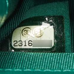 Pre Owned Chanel Green Quilted Leather Small Boy Flap Bag