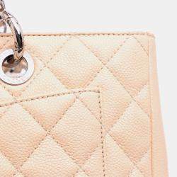 Pre Owned Chanel Beige Caviar Grand Shopping Tote