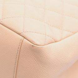 Pre Owned Chanel Beige Caviar Grand Shopping Tote