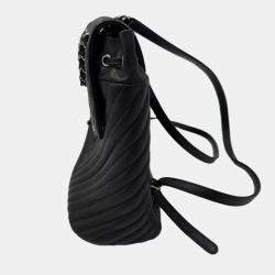 Pre Owned Chanel Black Quilted Calfskin Chevron Urban Spirit Backpack Bag