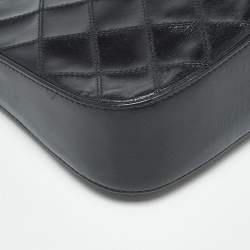 Pre Owned Chanel Black Quilted Leather CC Pochette Bag